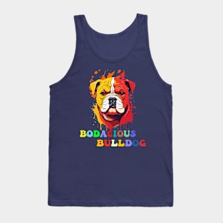 Colorful Bodacious Bulldog Design Tank Top